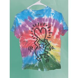 Keith Haring Tye Dye Short Sleeve T-Shirt Size XS